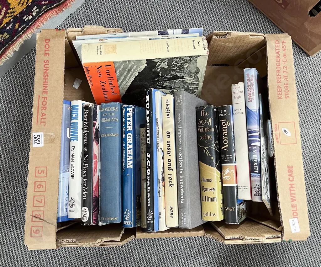 Box of Assorted Mountaineering Books etc Image 1++