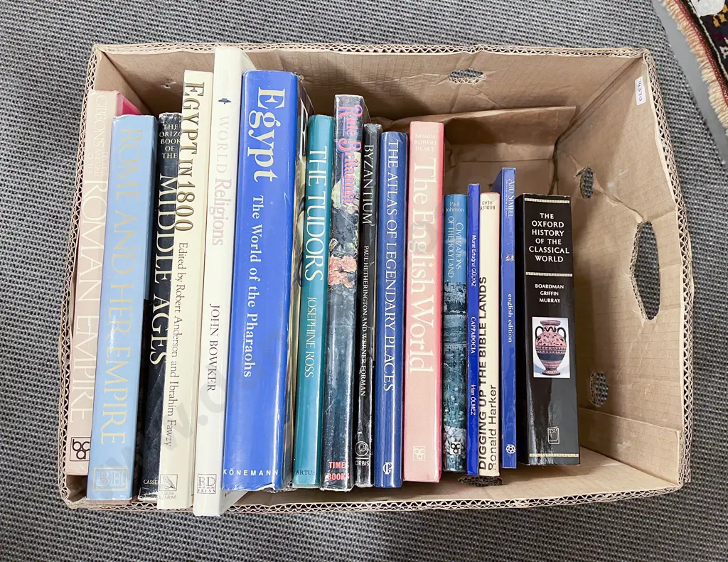 Box of Books on Egypt Civilisation etc Image 1++