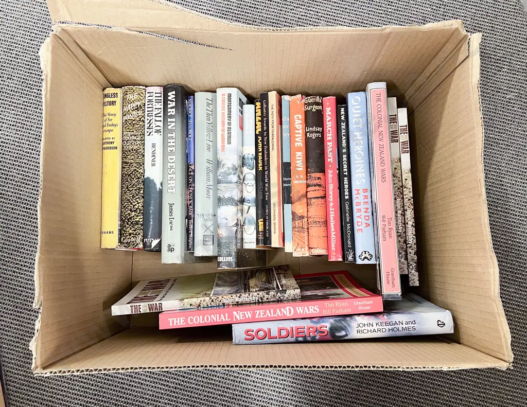 Box of Books on World War II & Other War Books Image 1++