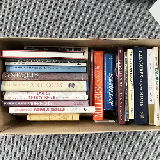Box of Books incl Antiques Toys & Dolls etc