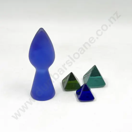 Four Pces of Assorted Art Glass