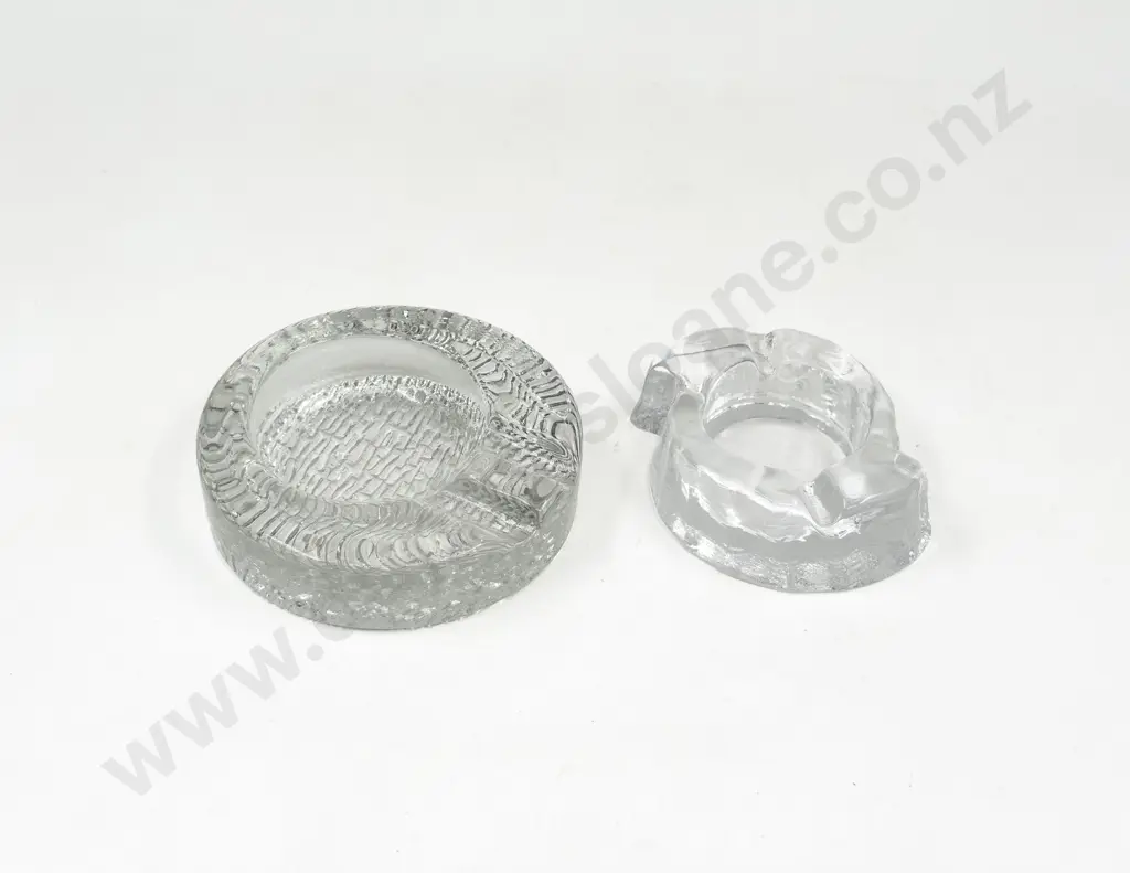 Two Art Glass Ashtrays Image 1++