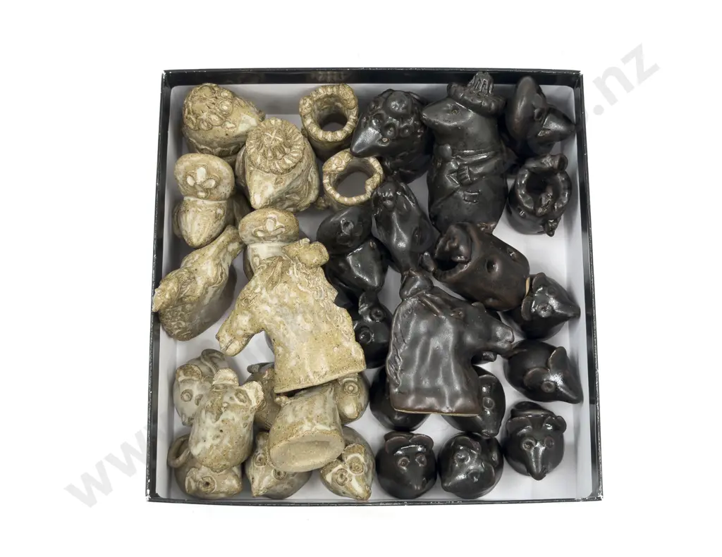 Pottery Set of Chess Pieces Image 1++