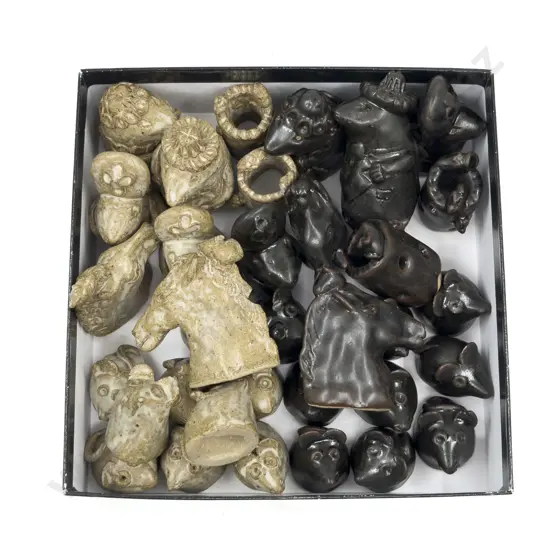 Pottery Set of Chess Pieces