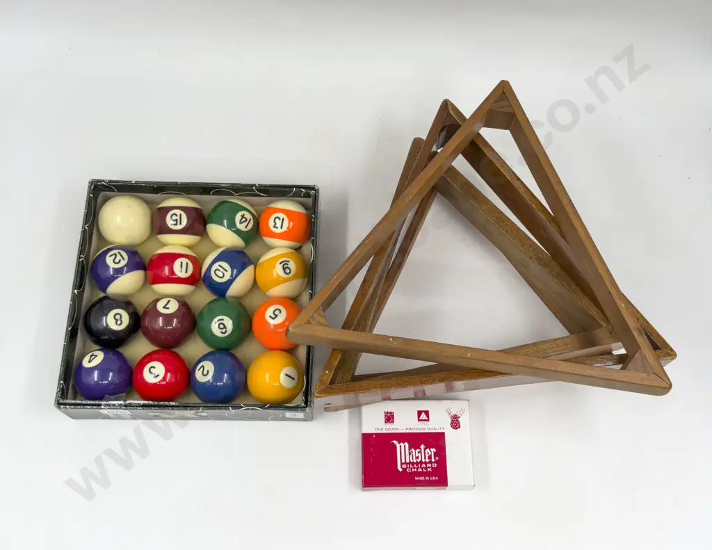 Pool Ball Set & Assorted Triangles Image 1++