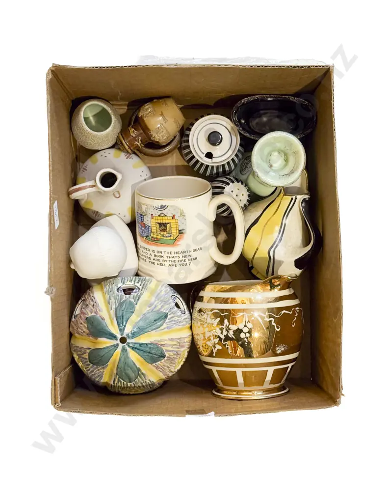 Box Qty of Assorted China etc incl Small Winston Churchill Bust Image 1++