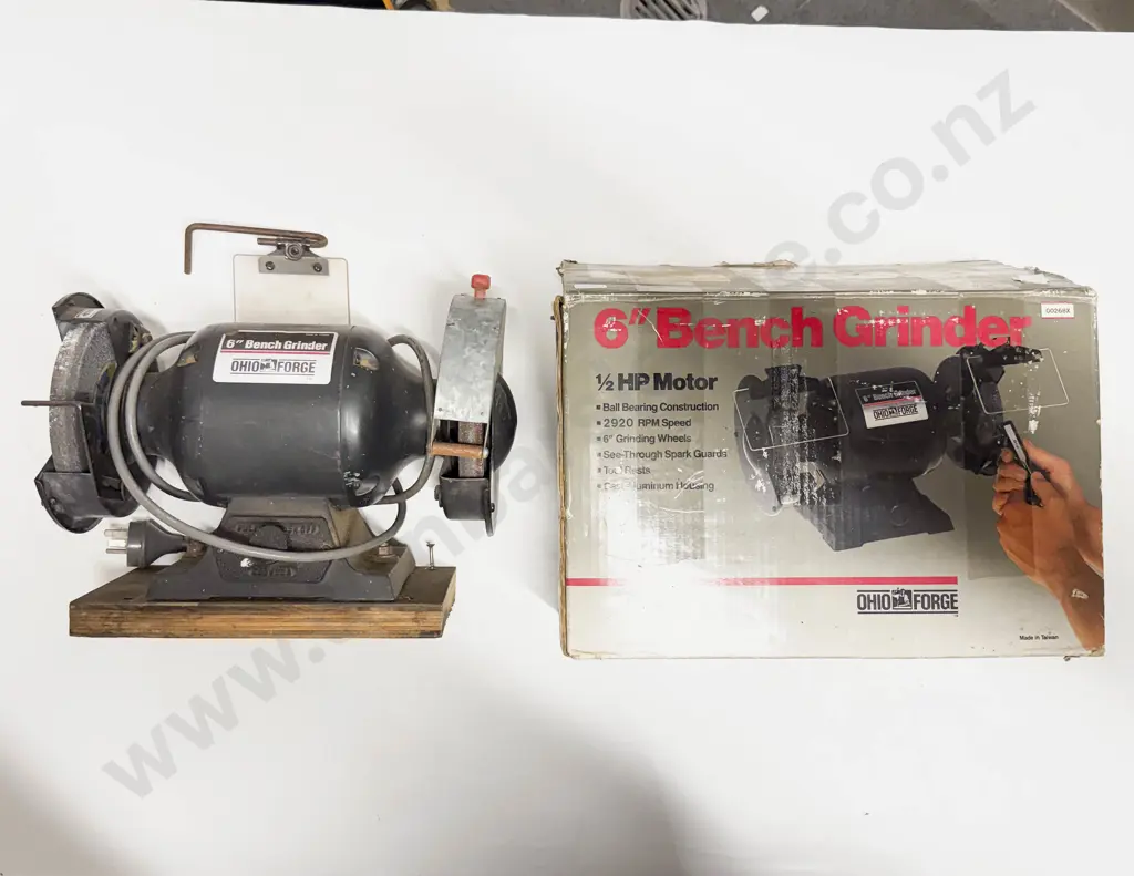 Boxed Ohio Forge Six Inch Bench Grinder Image 1++