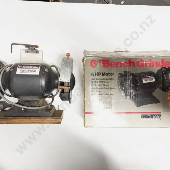 Boxed Ohio Forge Six Inch Bench Grinder
