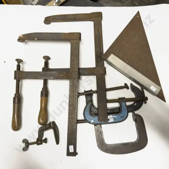 Qty of Assorted G Clamps with Other Clamps etc