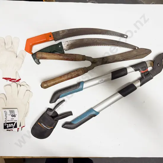Box of Assorted Garden Tools together with Garden Sprayer