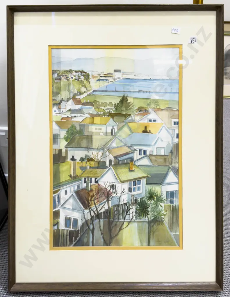 Betty Pilkington - Roof Top Study - Watercolour Image 1++