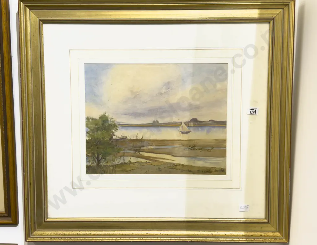 E. Baitley - Lake Study - Watercolour Image 1++