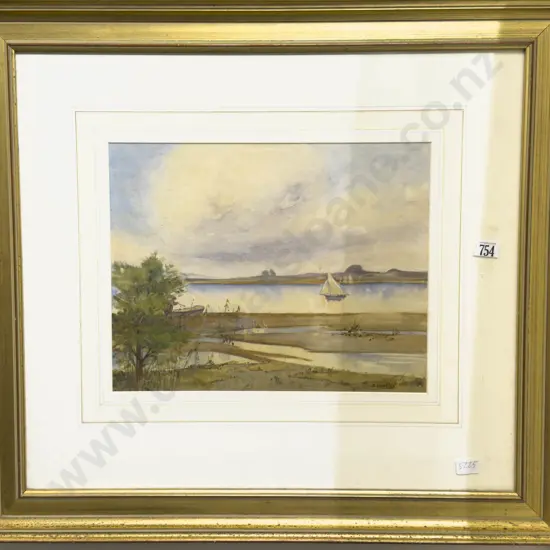 E. Baitley - Lake Study - Watercolour