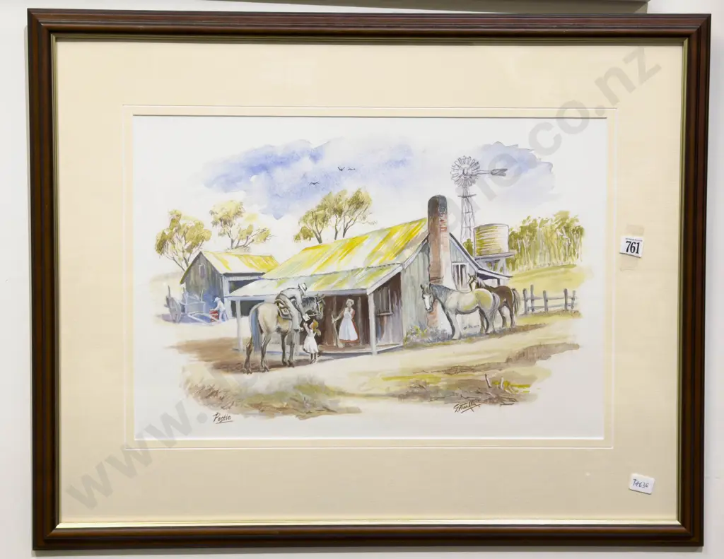 G. Franklin - "Postie" - Watercolour Image 1++