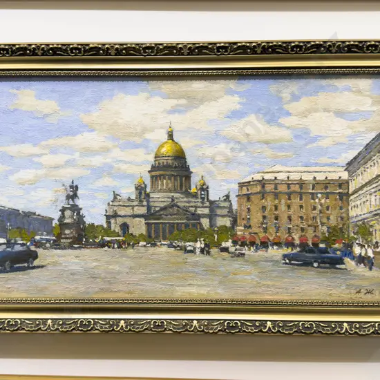 Indistinctly Signed - St Petersberg - Oil on Canvas