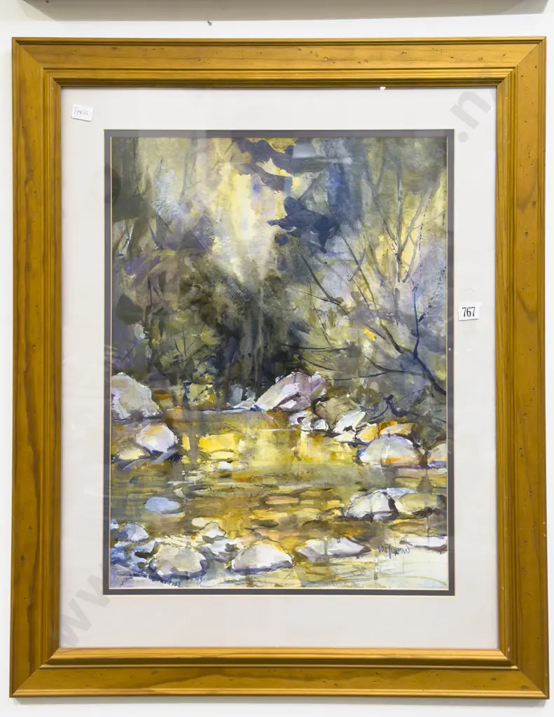Val Tubman - Creek Study - Watercolour Image 1++
