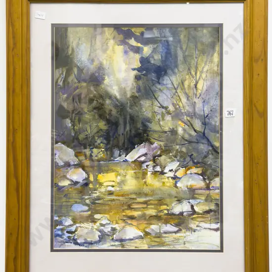 Val Tubman - Creek Study - Watercolour