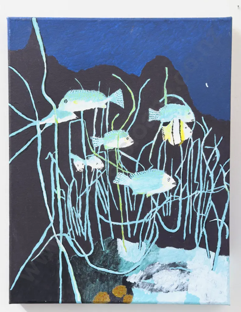 John Martin - Underwater Study - Oil on Canvas Image 1++