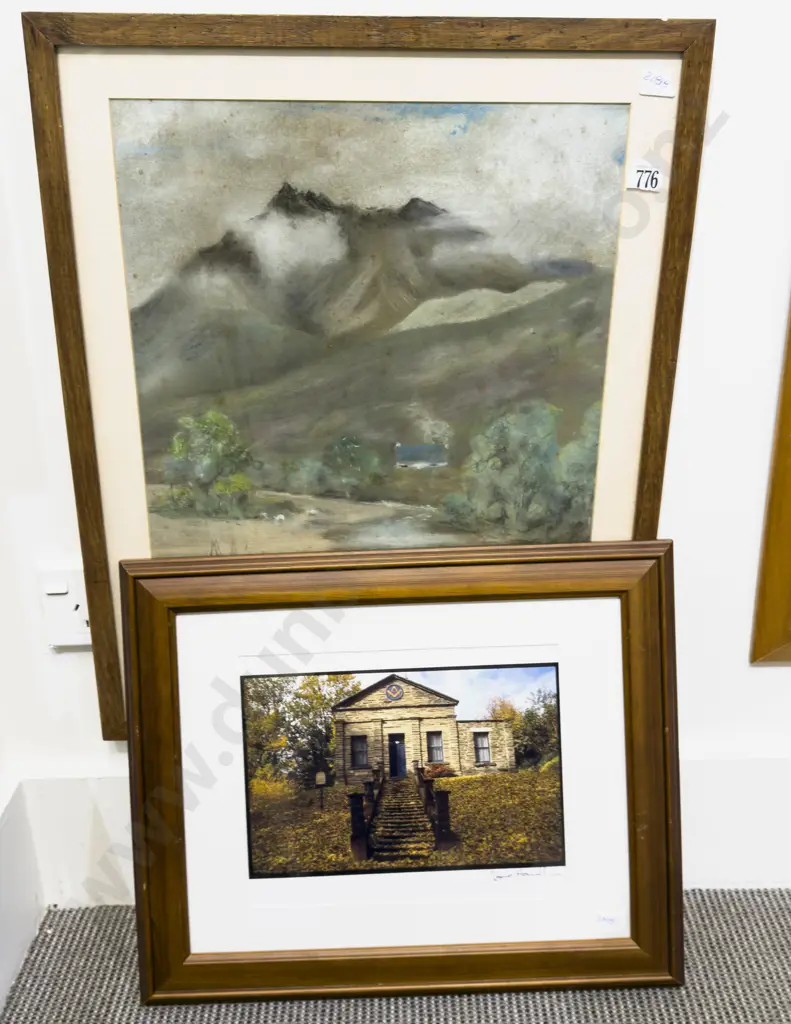Photograph of Masonic Building together with Other Framed Work Image 1++