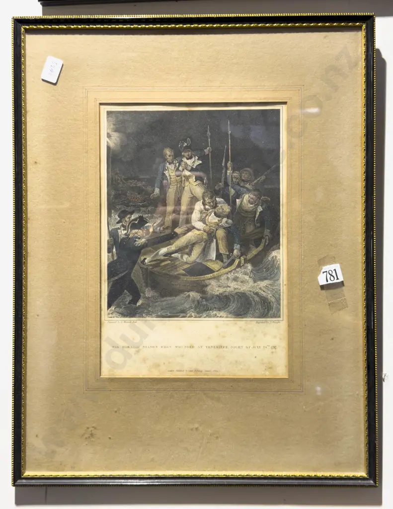 Sir Horatio Nelson - "When Wounded at Teneriffe" - Historical Print Image 1++