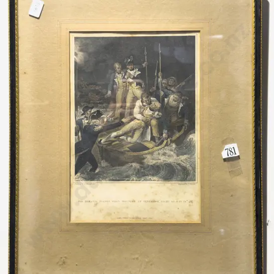 Sir Horatio Nelson - "When Wounded at Teneriffe" - Historical Print