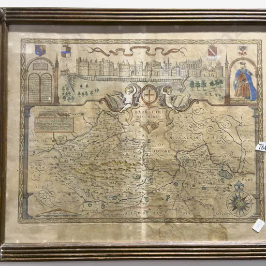 C18th Handcoloured Map of Barkshire