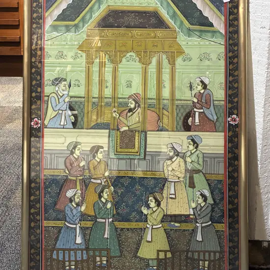 Framed Mughal Work in Fabric