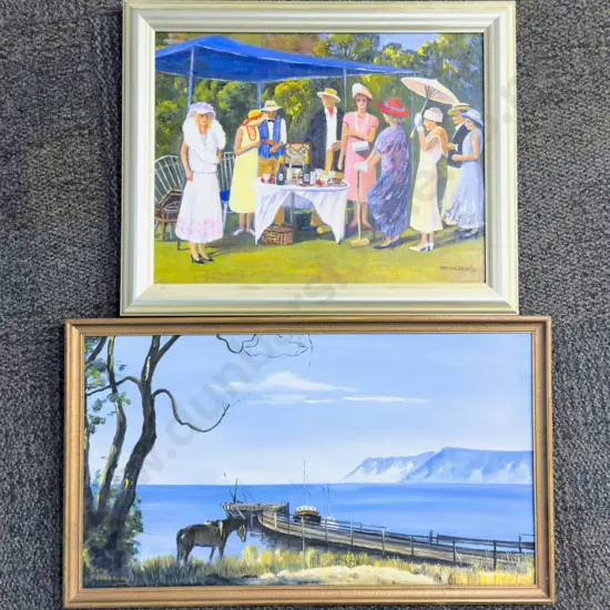Patricia Dick - "Napier Gadsby Picnic" - Oil on Canvas together with Other Oil