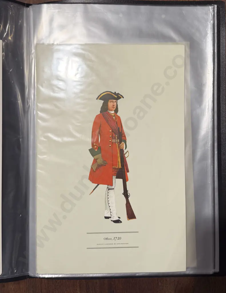 Clear File Folder of Assorted Military Uniform Prints Image 1++