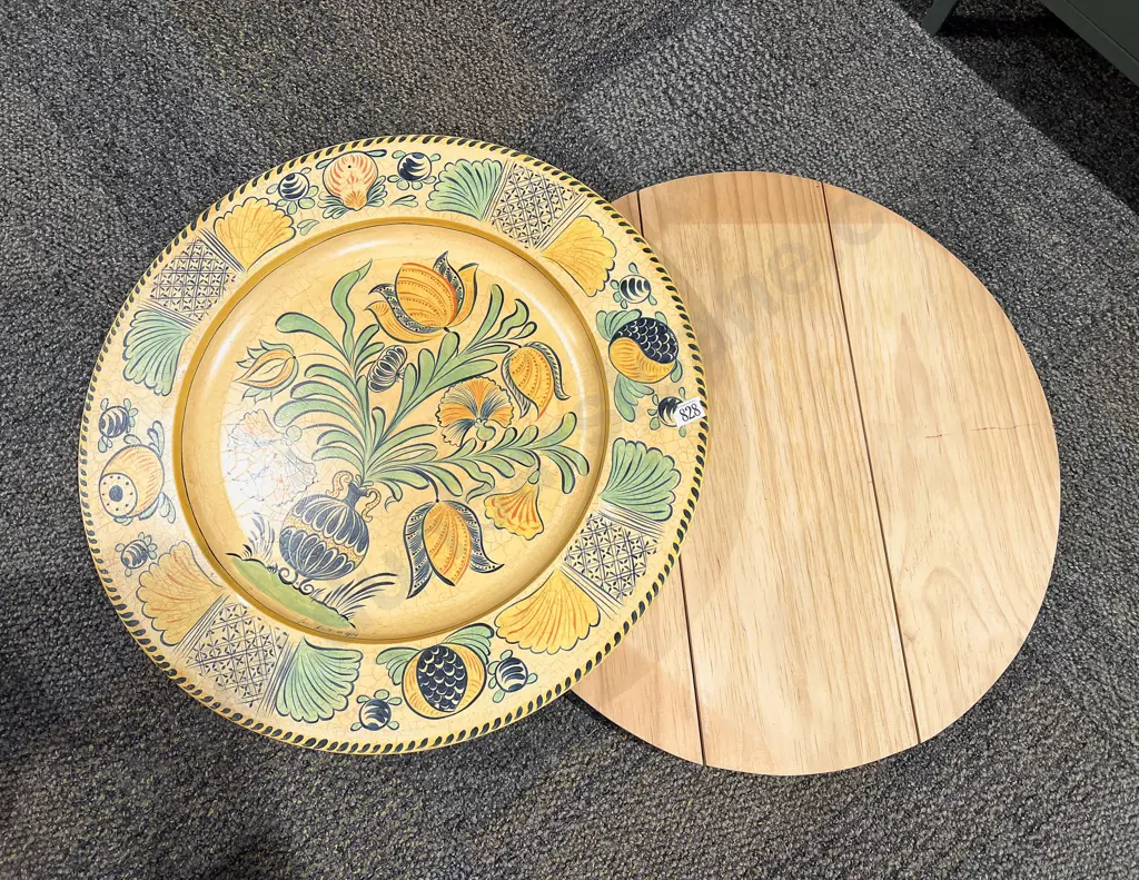 Painted Decorative Charger and Tray Image 1++