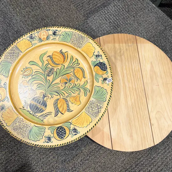 Painted Decorative Charger and Tray