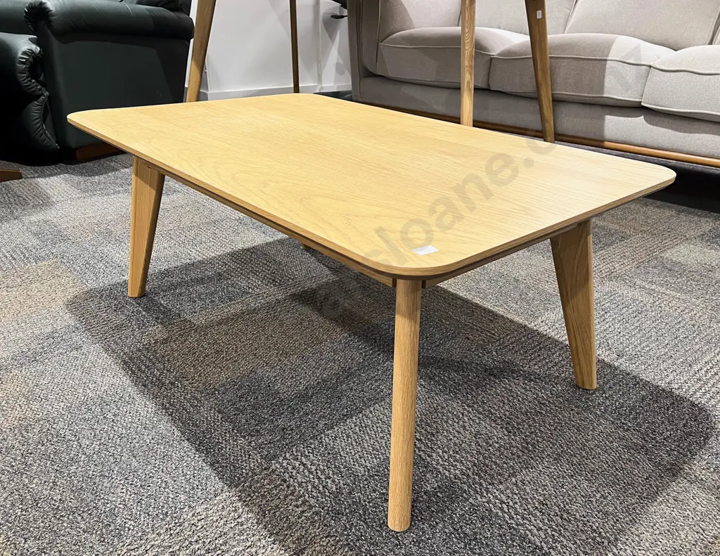 Modern Scandinavian Style Oak Coffee Table Image 1++