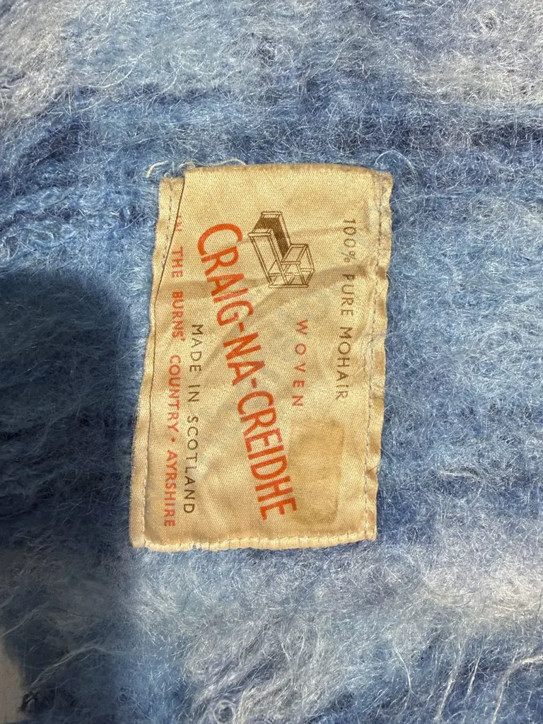 Mohair Blanket & Wicker Basket Image 1++
