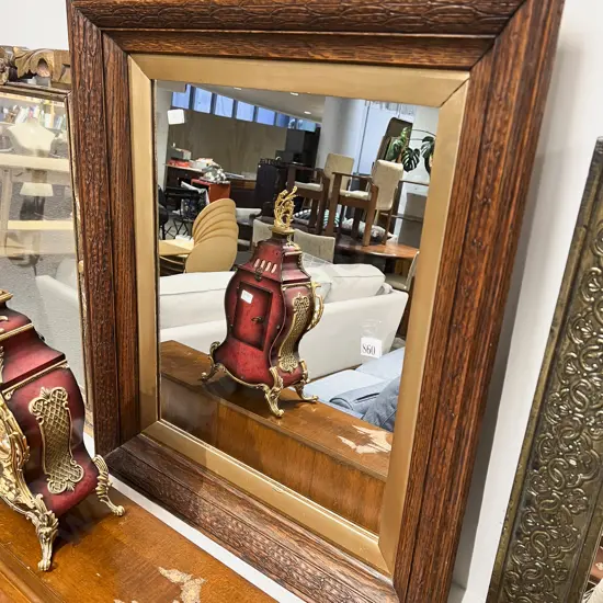 Oak Framed Rectangular Wall Mirror