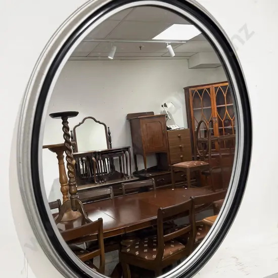 Oval Framed Wall Mirror