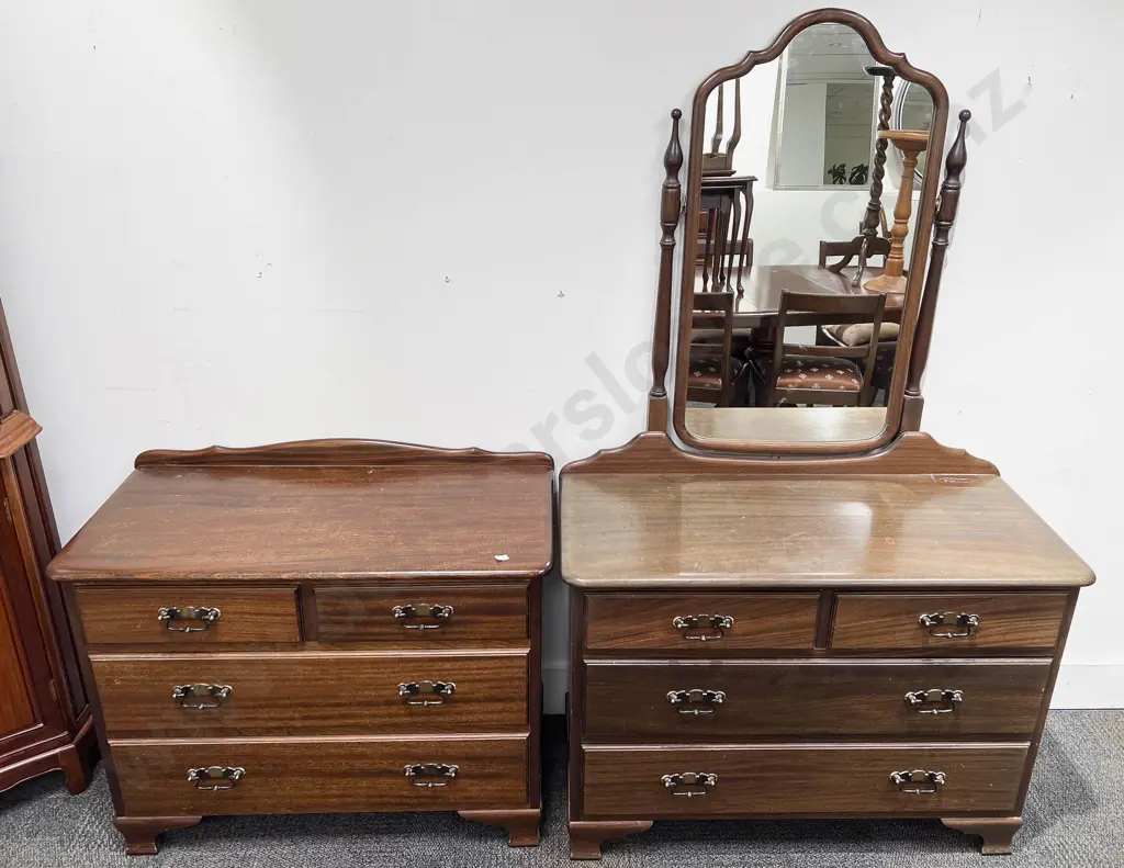 Two Pce Mahogany Bedroom Suite Image 1++