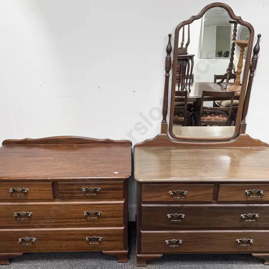 Two Pce Mahogany Bedroom Suite