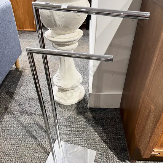 Modern Chrome Freestanding Towel Rack