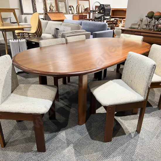 CATT Orana West Australian Jarrah Dining Table with Matching Six Chairs & Two Carvers