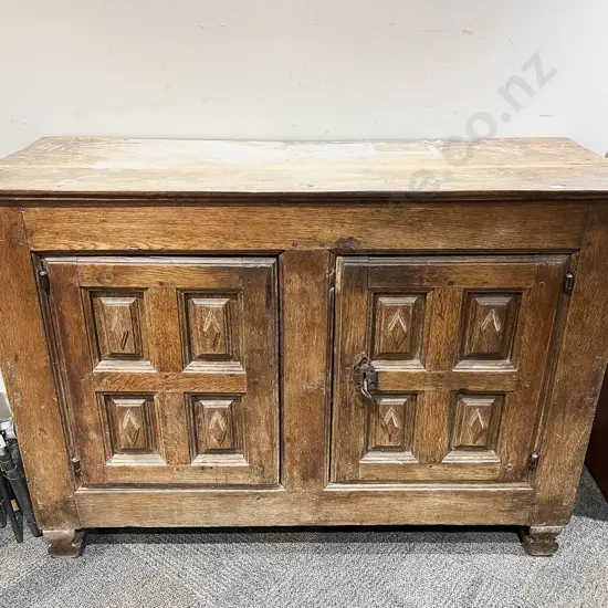 C18th Spanish Baroque Carved Two Door Sideboard