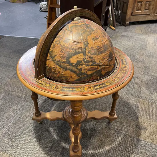 Mid Century Globe Bar Cabinet