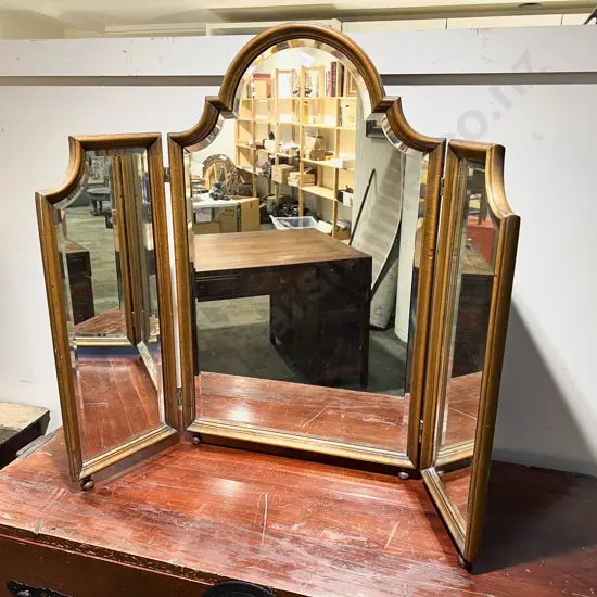Bevel Edged Triptych Dressing Mirror
