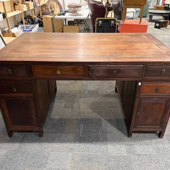 Chinese Hardwood Partner's Desk