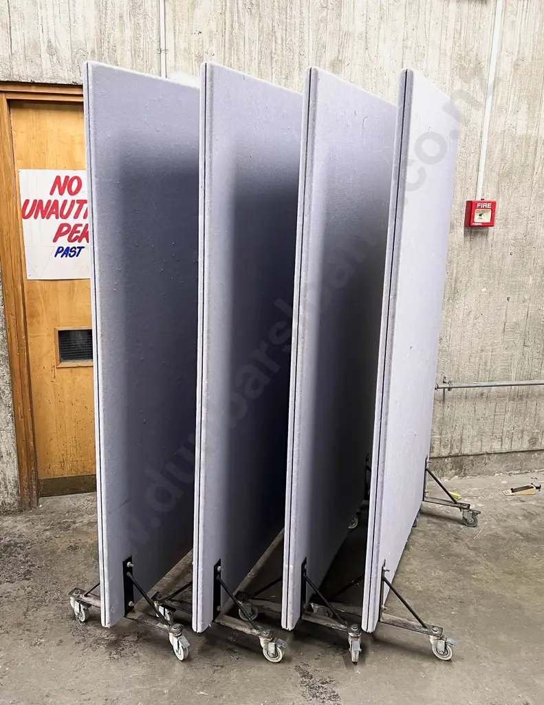 Four Large Partition Screens on Castors Image 1++