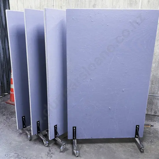 Four Large Partition Screens on Castors