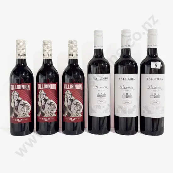 Six Australian Assorted Shiraz