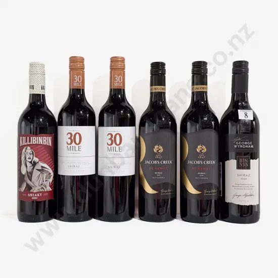 Six Australian Assorted Shiraz