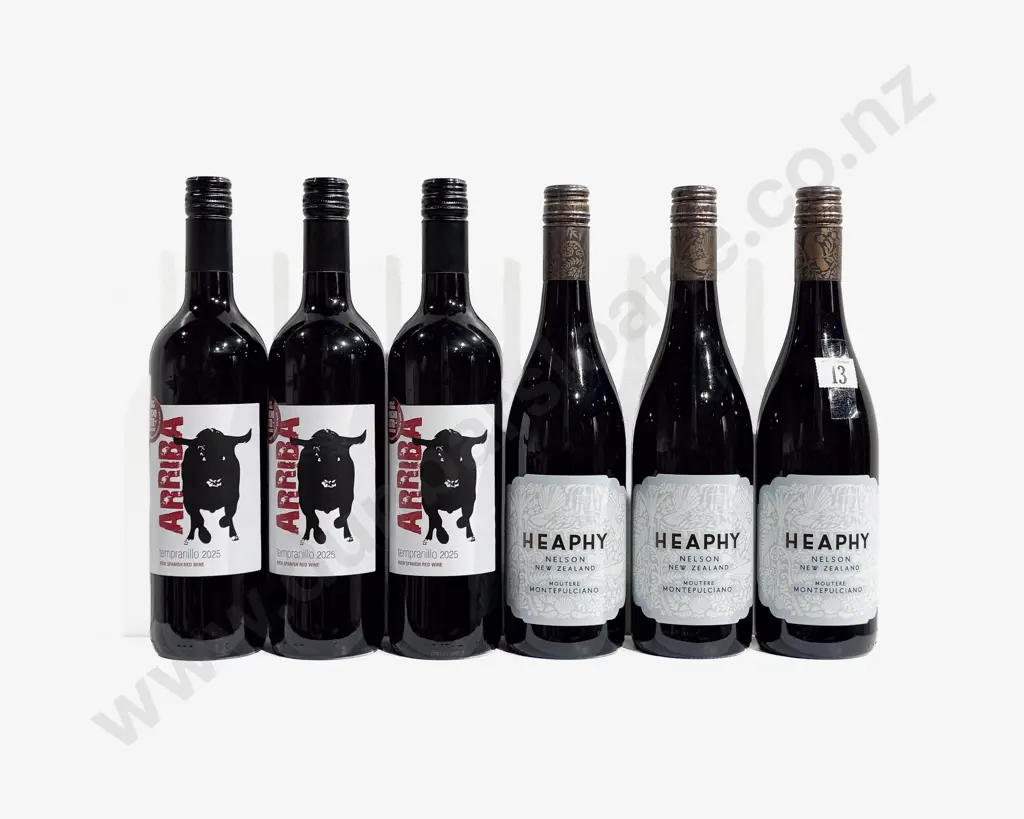 Three Spanish Tempranillo & Three NZ Montepulciano Image 1++