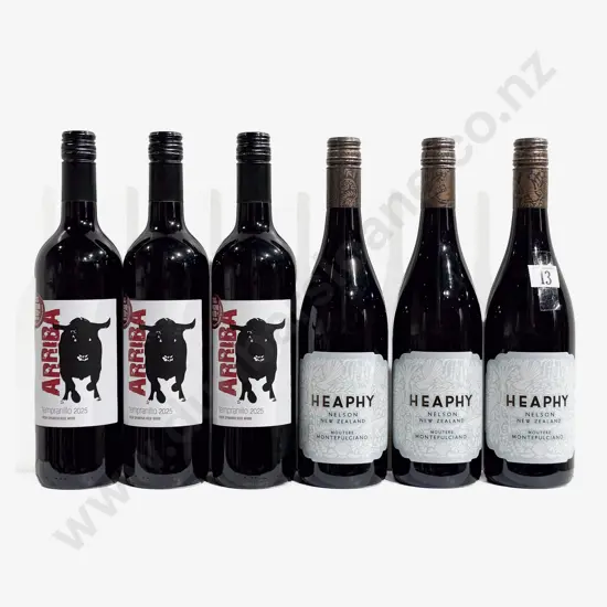 Three Spanish Tempranillo & Three NZ Montepulciano