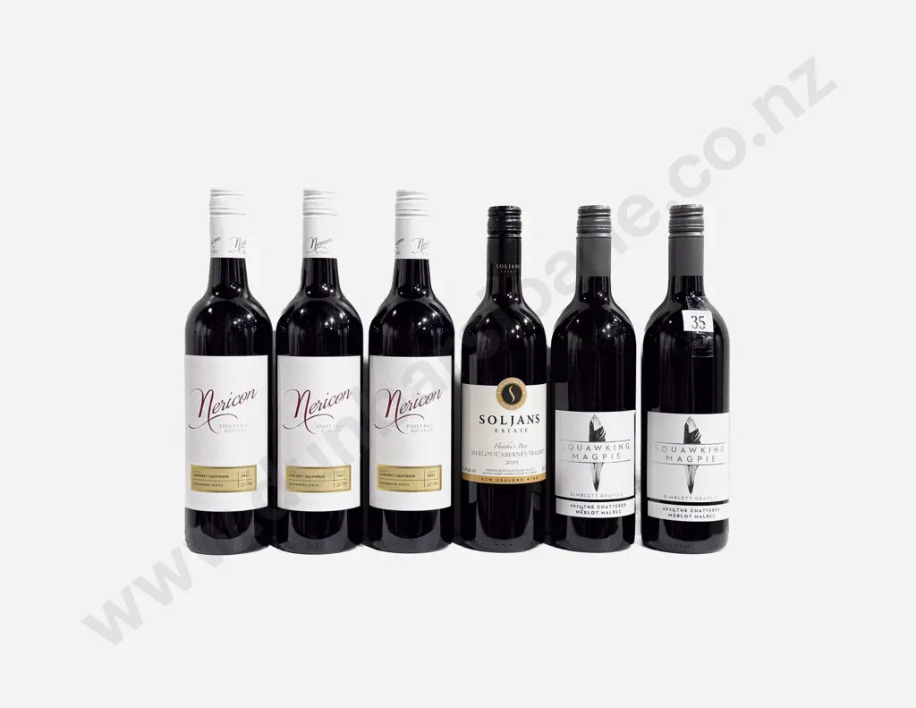 Three Australian Cabernet Sauvignon & Three NZ Blended Reds Image 1++